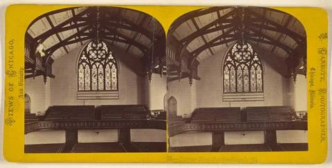 RECORD DATE NOT STATED Interior First Baptist Church. Chicago. John Carbut... Stock Photos