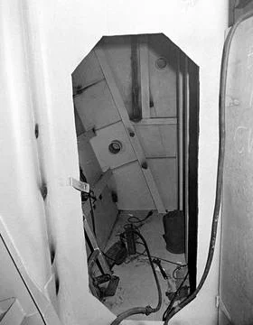 RECORD DATE NOT STATED An interior view of recover assist securing travers... Stock Photos