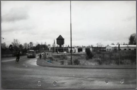 RECORD DATE NOT STATED The intersection Björkhamrevägen and Langgatan in B. 스톡 사진