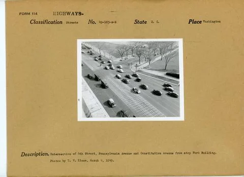 RECORD DATE NOT STATED Intersection of 4th Street, Pennsylvania Avenue. Or... Stock Photos