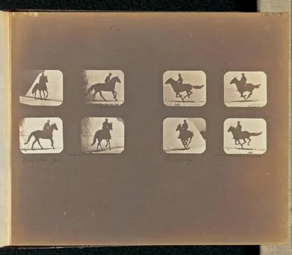 RECORD DATE NOT STATED Irregular Gait. Running. Two sets of four frames de... Stock Photos