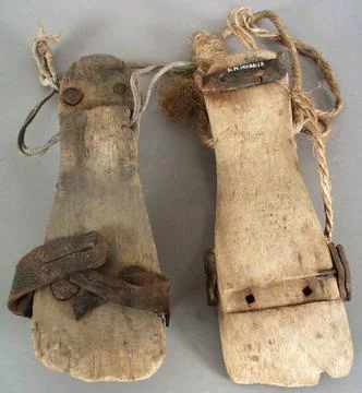RECORD DATE NOT STATED Issko Ice shoes, lamp (r), were used on time on ice... Stock Photos