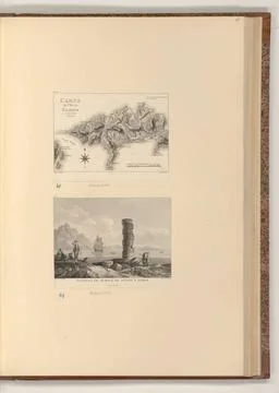 RECORD DATE NOT STATED  J. Perrier (Engraver) Map of the island of Samos; ... 스톡 사진