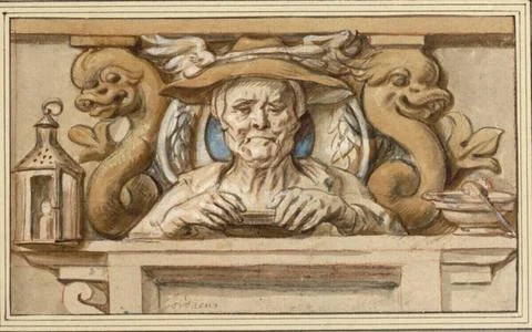 RECORD DATE NOT STATED  Jacob Jordaens Allegorical consolf figure of an ol... Stock Photos