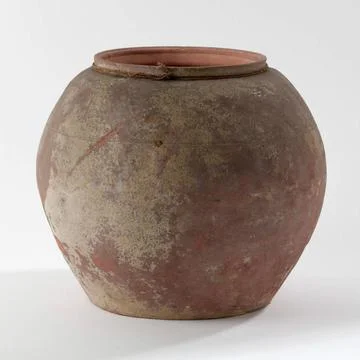 RECORD DATE NOT STATED  Jar. Glazing red terracotta. Vietnam. Paris, Muse ... Stock Photos