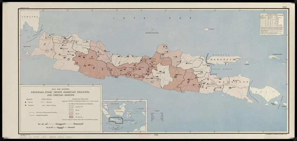 RECORD DATE NOT STATED Java and Madoera : Indonesian ethnic groups, elemen... 库存照片