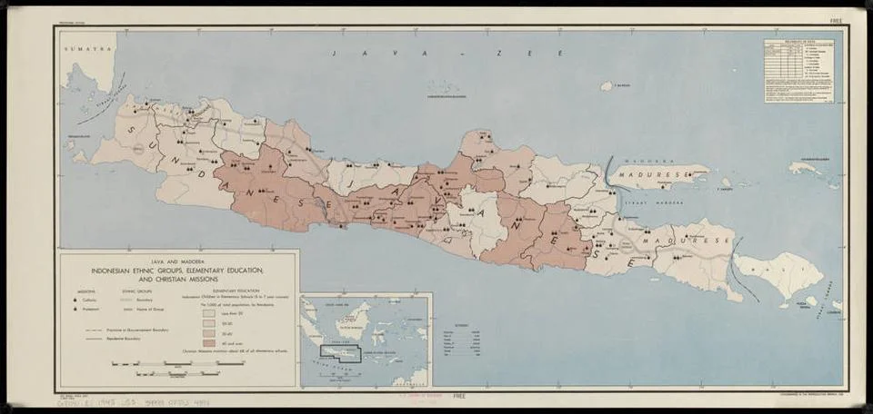 RECORD DATE NOT STATED Java and Madoera : Indonesian ethnic groups, elemen... 库存照片
