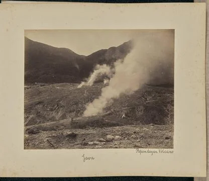 RECORD DATE NOT STATED  Java. Papandayan Volcano. Woodbury &amp; Page, photogr... Stock-Fotos