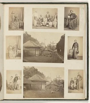 RECORD DATE NOT STATED  Javanese dignitaries, Woodbury &amp; Page, 1863 - 1866... Stock Photos