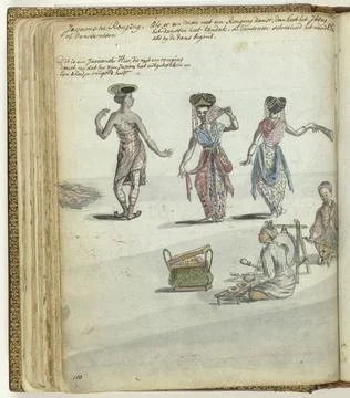 RECORD DATE NOT STATED  Javanese Ronging of Dancers, Jan Brandes, 1779 - 1... Stock Photos