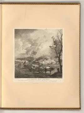 RECORD DATE NOT STATED  Jean Moyreau (Engraver) Duck hunting. Etching, cop... Stock Photos