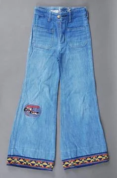 RECORD DATE NOT STATED Jeans Boy pants. Jeans in denim, cotton. Waist pant... Stock Photos