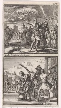 RECORD DATE NOT STATED  Jesus Ben Ananias Weeklagt about the fate of Jerus... Stock Photos