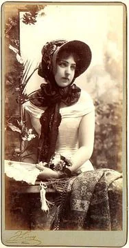 RECORD DATE NOT STATED  Josef Löwy Women s portrait behind parapet. Albumi.. Stock Photos