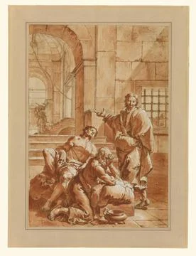 RECORD DATE NOT STATED Joseph Interpreting the Dreams of his Fellow Prison... 스톡 사진