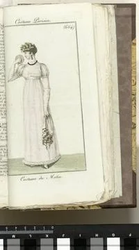 RECORD DATE NOT STATED  Journal of the ladies and fashions, Parisian costu... Stock-Fotos