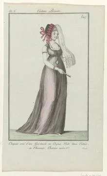 RECORD DATE NOT STATED  Journal of the ladies and fashions, Parisian costu... Stock-Fotos