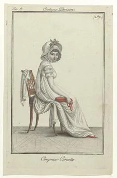 RECORD DATE NOT STATED  Journal of the ladies and fashions, Parisian costu... Stock-Fotos