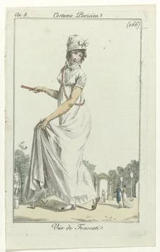 RECORD DATE NOT STATED  Journal of the ladies and fashions, Parisian costu... Stock-Fotos