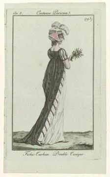 RECORD DATE NOT STATED  Journal of the ladies and fashions, Parisian costu... Stock-Fotos