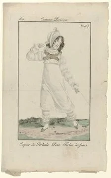 RECORD DATE NOT STATED  Journal of the ladies and fashions, Parisian costu... Stock-Fotos
