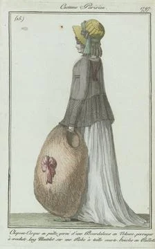 RECORD DATE NOT STATED  Journal of the ladies and fashions, Parisian costu... Stock-Fotos