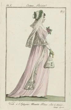RECORD DATE NOT STATED  Journal of the ladies and fashions, Parisian costu... Stock-Fotos