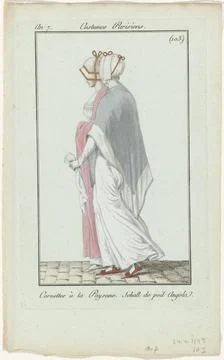 RECORD DATE NOT STATED  Journal of the ladies and fashions, Parisian costu... Stock-Fotos
