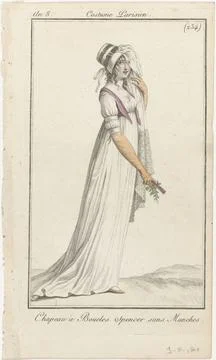 RECORD DATE NOT STATED  Journal of the ladies and fashions, Parisian costu... Stock-Fotos