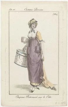 RECORD DATE NOT STATED  Journal of the ladies and fashions, Parisian costu... Stock-Fotos