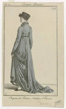 RECORD DATE NOT STATED  Journal of the ladies and fashions, Parisian costu... Stock-Fotos
