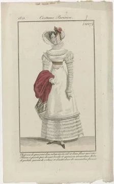 RECORD DATE NOT STATED  Journal of the ladies and fashions, Parisian costu... Stock-Fotos