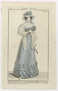 RECORD DATE NOT STATED  Journal of the ladies and fashions, Parisian costu... Stock-Fotos