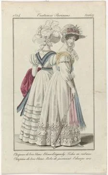 RECORD DATE NOT STATED  Journal of the ladies and fashions, Parisian costu... Stock-Fotos