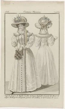 RECORD DATE NOT STATED  Journal of the ladies and fashions, Parisian costu... Stock-Fotos