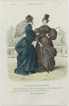 RECORD DATE NOT STATED  Journal of the ladies and fashions, Parisian costu... Stock-Fotos