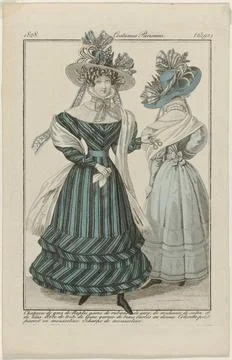 RECORD DATE NOT STATED  Journal of the ladies and fashions, Parisian costu... Stock-Fotos