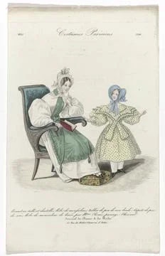 RECORD DATE NOT STATED  Journal of the ladies and fashions, Parisian costu... Stock-Fotos