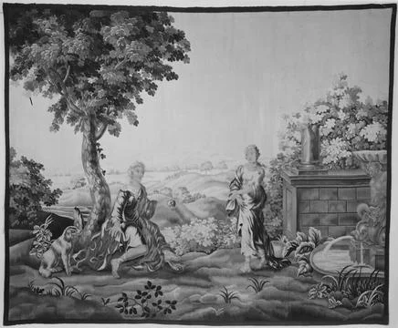 RECORD DATE NOT STATED  Judgement of Paris. unknown c. 1750 Tapestry Dimen... 스톡 사진