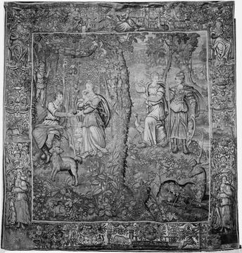 RECORD DATE NOT STATED  Judgement of Paris. unknown c. 1575-1600 Tapestry ... 스톡 사진