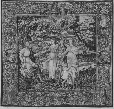 RECORD DATE NOT STATED  Judgement of Paris. unknown c. 1575-1600 Tapestry ... 写真素材