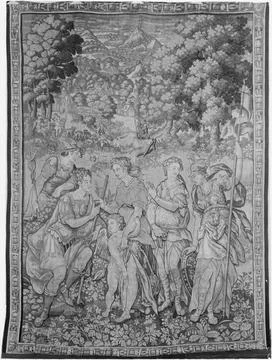 RECORD DATE NOT STATED  Judgement of Paris. unknown c. 1575-1600 Tapestry ... 스톡 사진