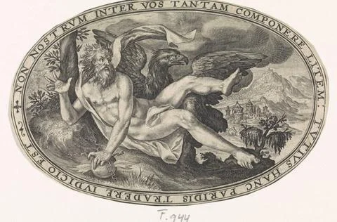 RECORD DATE NOT STATED  Jupiter, Crispijn van de Passe (I), 1592 print Lan... Stock Photos
