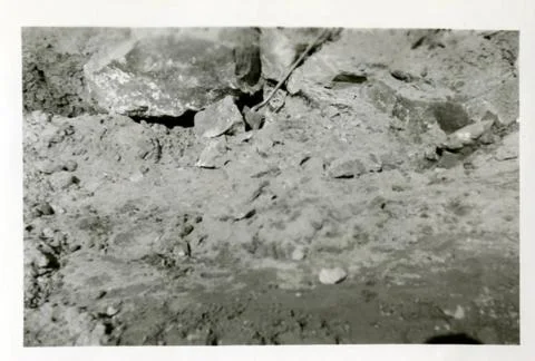 RECORD DATE NOT STATED Just After a Dynamite Shot in the Rock Ledge Encoun... Stock Photos