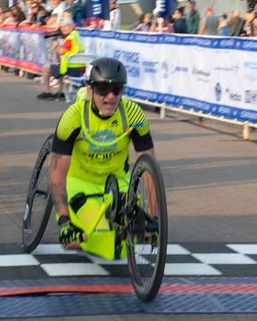 RECORD DATE NOT STATED J.W. Moreno finishes the wheeled category of the Ai... Stock-Fotos