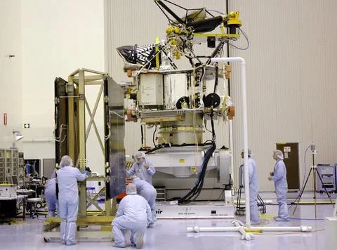 RECORD DATE NOT STATED  KENNEDY SPACE CENTER, FLA. - In the Payload Hazard... Stock Photos