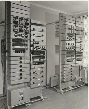 RECORD DATE NOT STATED Kraks Radio Station Karlsborg 1964. Old Radio Stati... Stock Photos