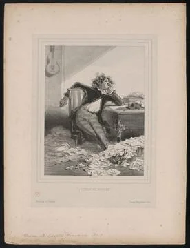 RECORD DATE NOT STATED L Auteur des Paroles ,. Paul Gavarni (1804-1866). L... 스톡 사진