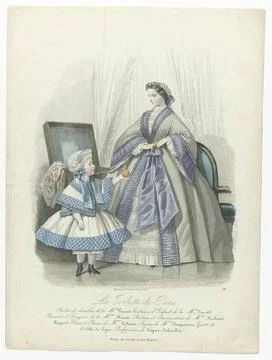 RECORD DATE NOT STATED  La Toilette de Paris, 1861, No. 73: Chambr dresses... Stock Photos