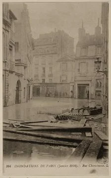 RECORD DATE NOT STATED  LÃ vy E. and L. &amp; Cie, Floods de Paris (January 19.. Stock Photos